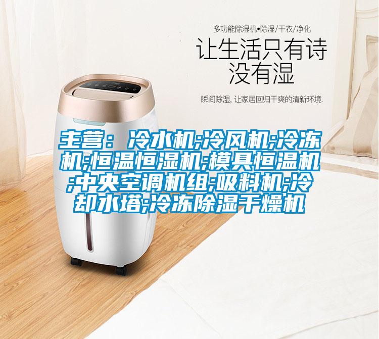 主營:冷水機;冷風機;冷凍機;恒溫恒濕機;模具恒溫機;中央空調(diào)機組;吸料機;冷卻水塔;冷凍除濕干燥機